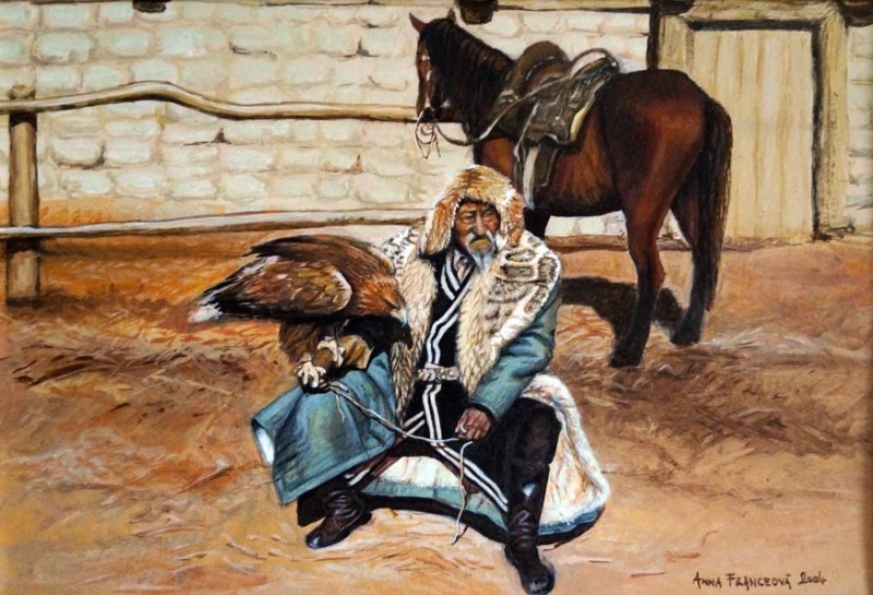The Kazakh with eagle